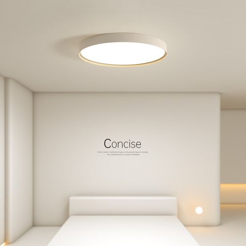 圆形主卧室灯简约led吸顶灯创意客厅灯极简餐厅书房房间灯具