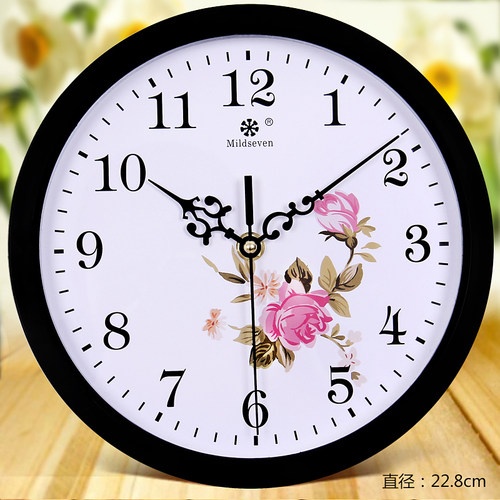 厂家直销圆形创意挂钟客厅 艺术时钟挂表静音卧室钟表花盘石英钟