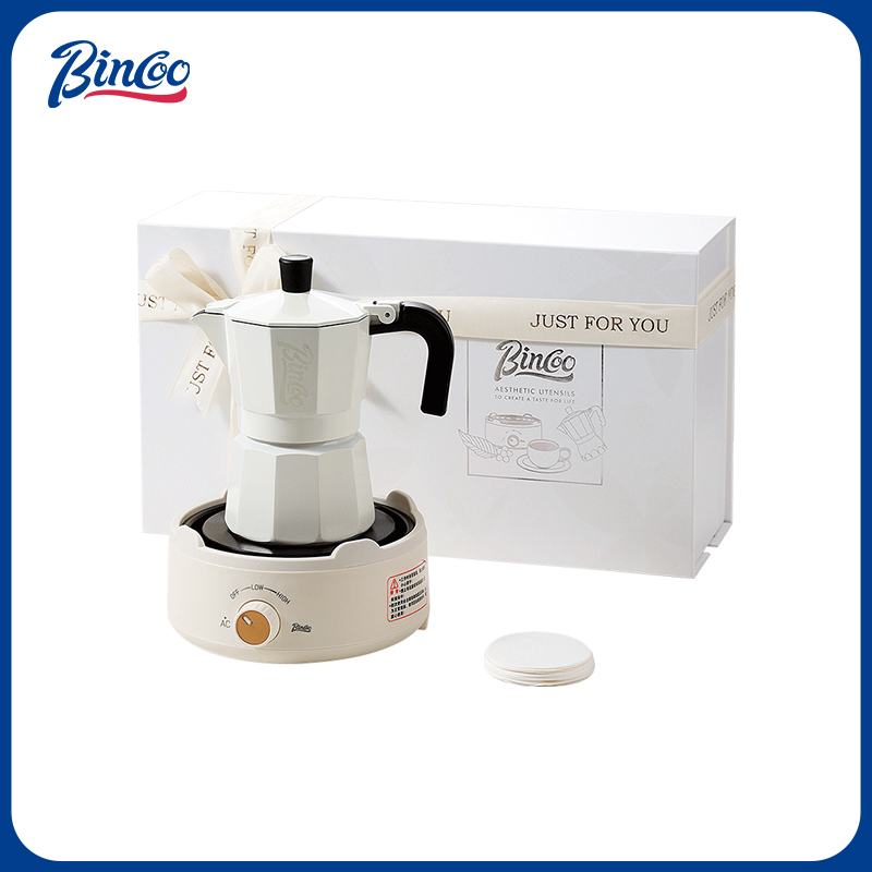 Bincoo摩卡壶煮咖啡壶家用电陶炉套装意式浓缩萃取咖啡壶器具礼盒