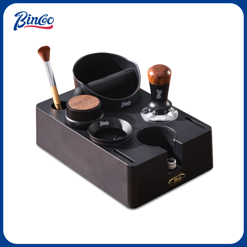 Bincoo咖啡机手柄压粉底座布粉器压粉器敲渣桶全套工具意式收纳座