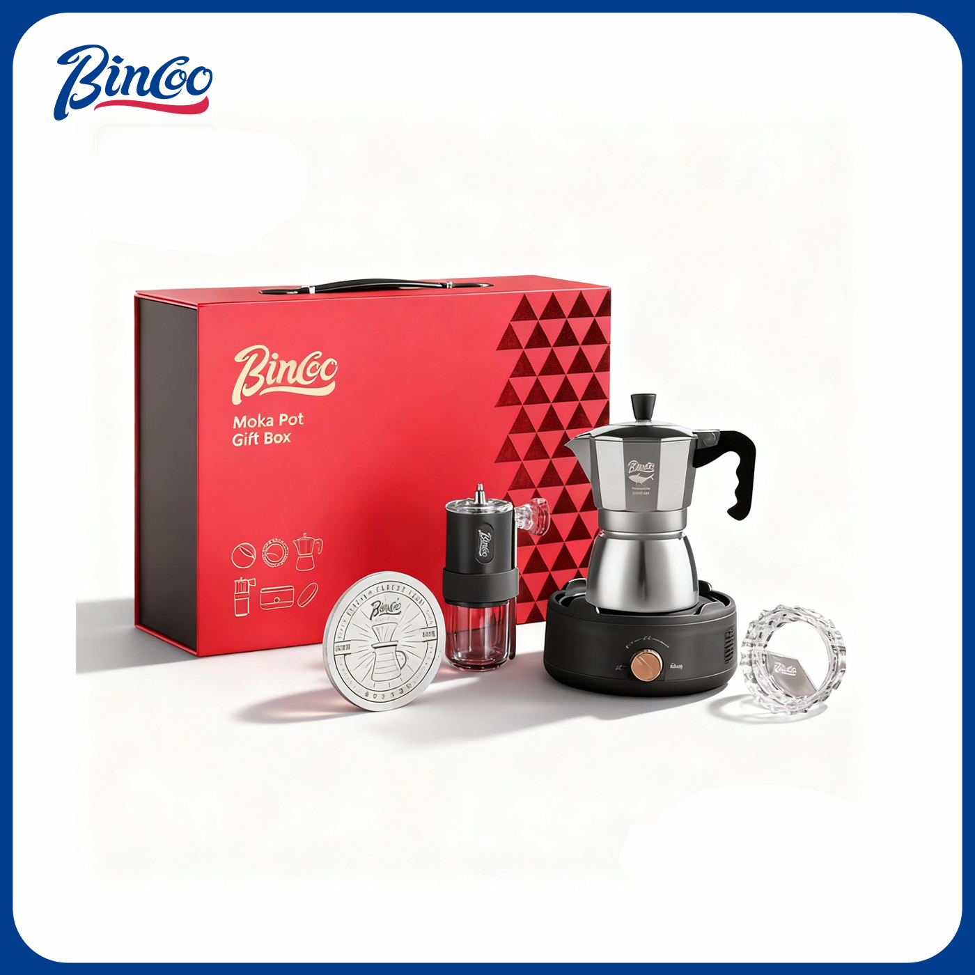 Bincoo咖啡摩卡壶礼盒套装高级感女生新婚乔迁伴手礼精致生日礼物