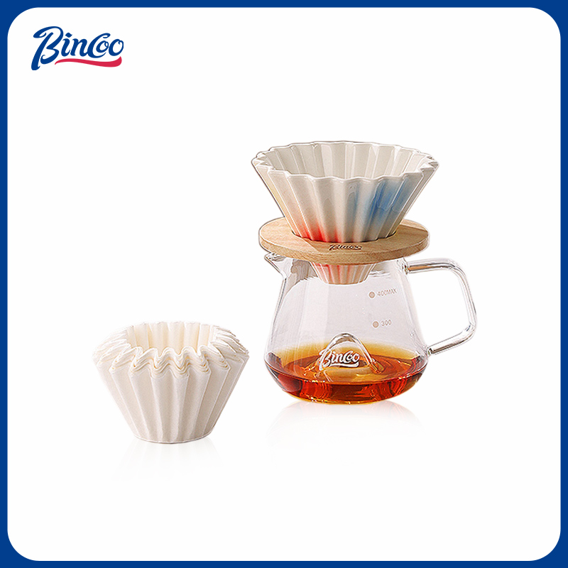 Bincoo手冲咖啡壶套装家用陶瓷滤杯咖啡分享壶全套手摇磨豆机器具