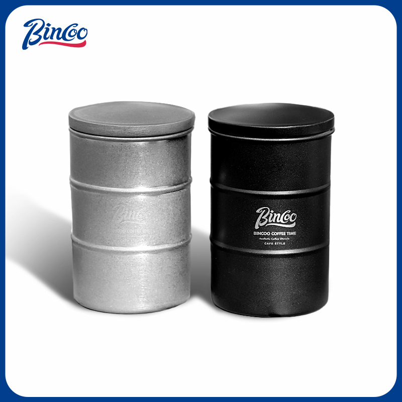 Bincoo咖啡粉密封罐304不锈钢