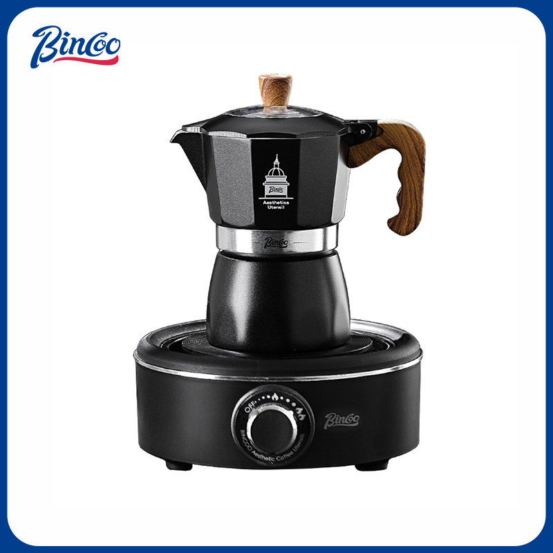 Bincoo双阀摩卡壶家用电热炉煮咖啡壶套装小型意式浓缩咖啡机全套