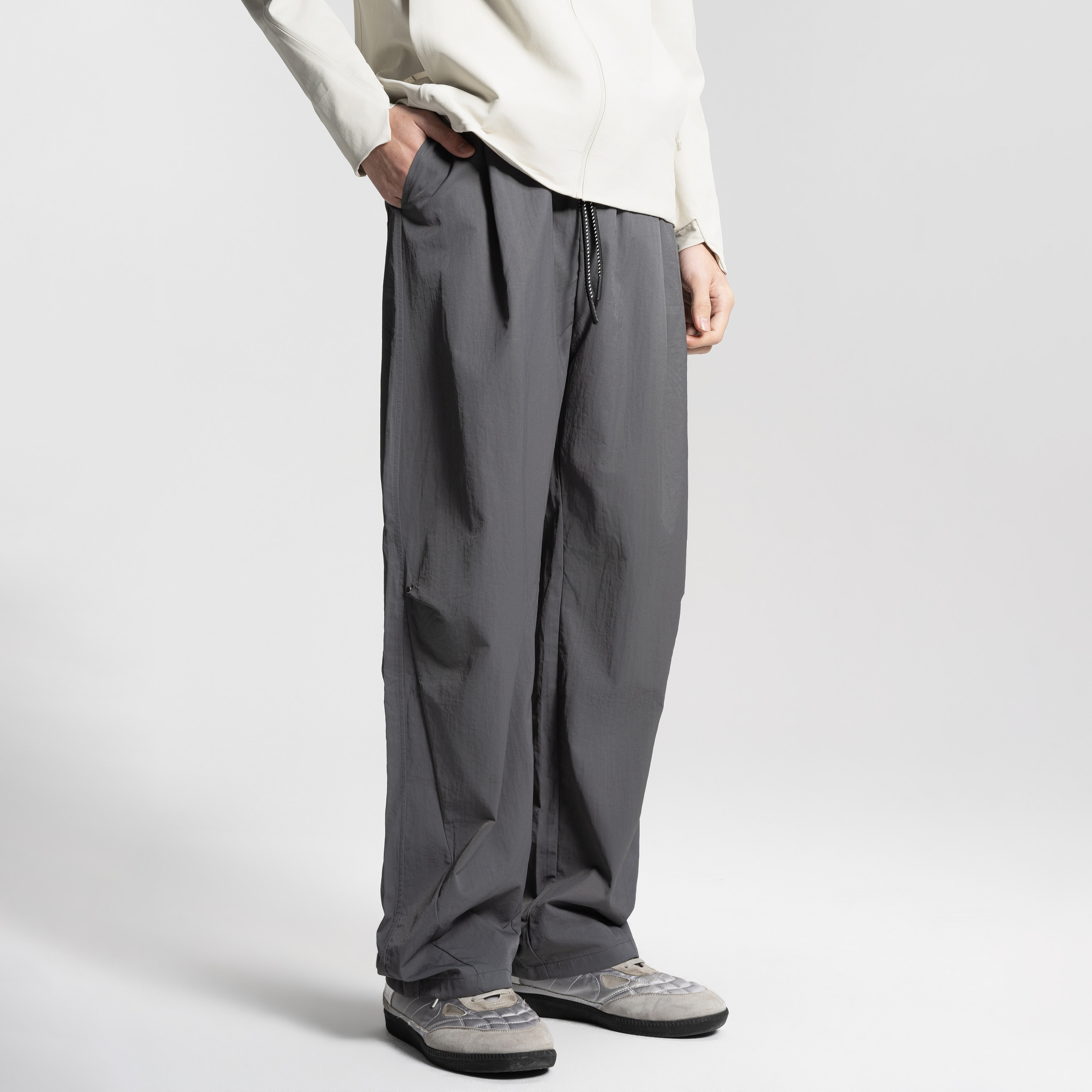 ZMOH美式复古休闲裤子男款春夏季垂感宽松运动透气工装直筒长裤女