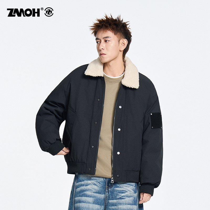 ZMOH羽绒服情侣款2025年冬季新款男士外套夹克防风保暖