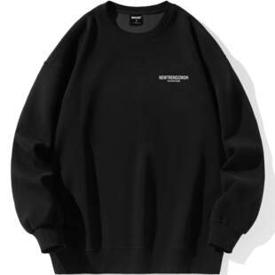 ZMOH圆领卫衣秋冬季新款情侣美式宽松男休闲女士大码长袖上衣