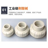 热销PPH活接头直接化工水管20对接器PPR管道25热熔快速转换直通活