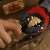 热销詹小山木工精细雕刻刀手工横手刀高碳钢小削刀挖勺木雕刀弯刀