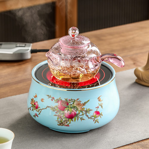 迷你电陶炉煮茶器围炉煮茶家用电茶炉办公室摩卡壶烧水定时