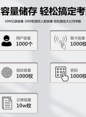 人脸识别考密勤禁系统指纹码打刷卡面部识别卡门机玻璃门磁DK55力