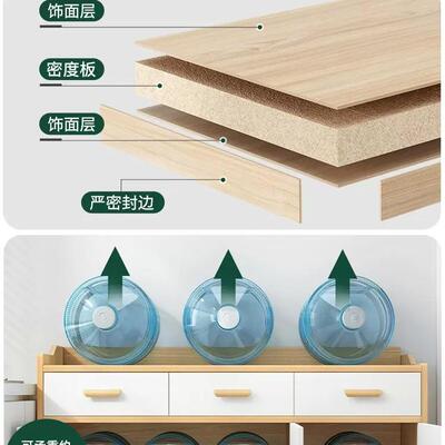 餐边茶水柜客厅柜靠柜墙子储物实木色收纳矮柜置物柜TQM家用柜备