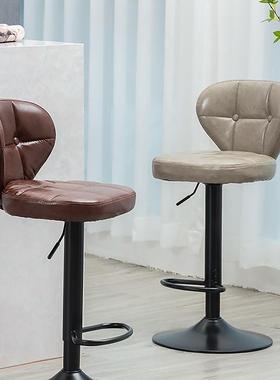 吧用约台椅升降旋转现639代简凳靠背吧家前台酒吧椅子时尚高脚凳t