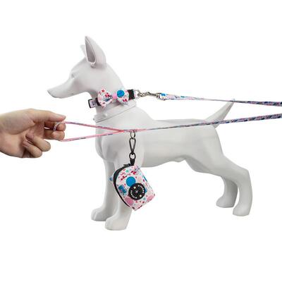 小象卡通圈胸背牵引绳蝴蝶结项宠套装hs265物用品口水巾狗嘴罩圾