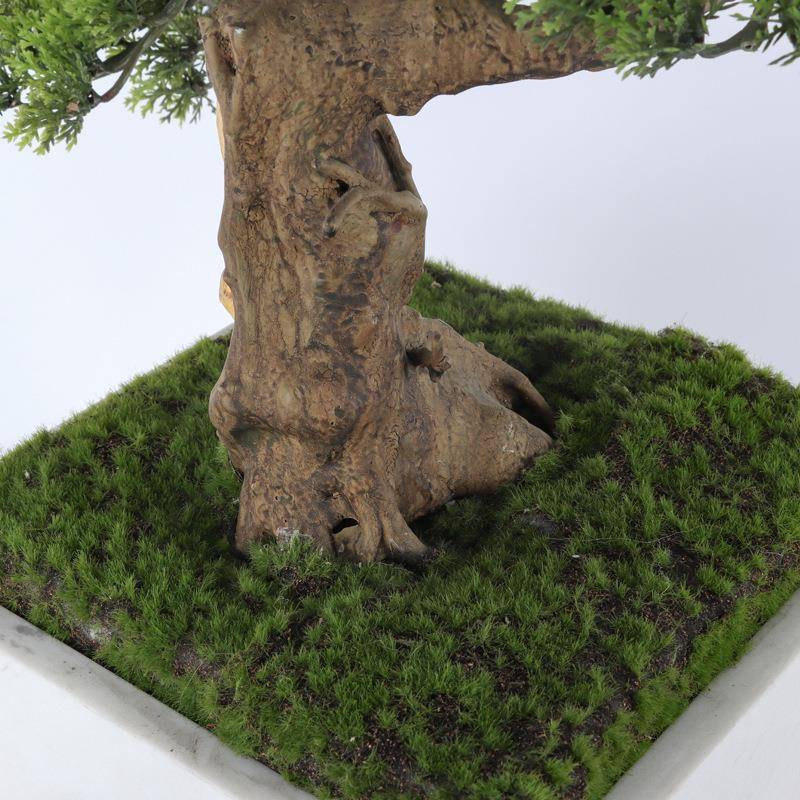 新中式仿件真植迎客松盆栽摆展关YC-024厅酒店居家玄绿色物盆景装