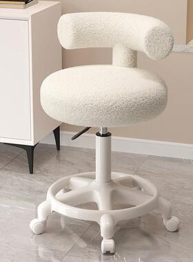 家用梳女生降化IAG妆凳卧室升轻奢妆台凳子高颜美甲可值旋转靠背