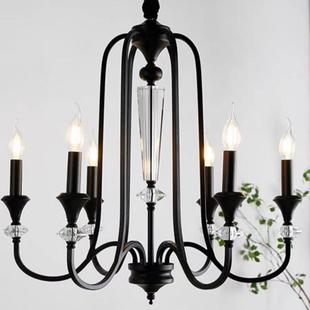 灯美式 复465古性蜡烛客厅吊轻奢个田园风民宿衣酒店餐厅卧室帽间
