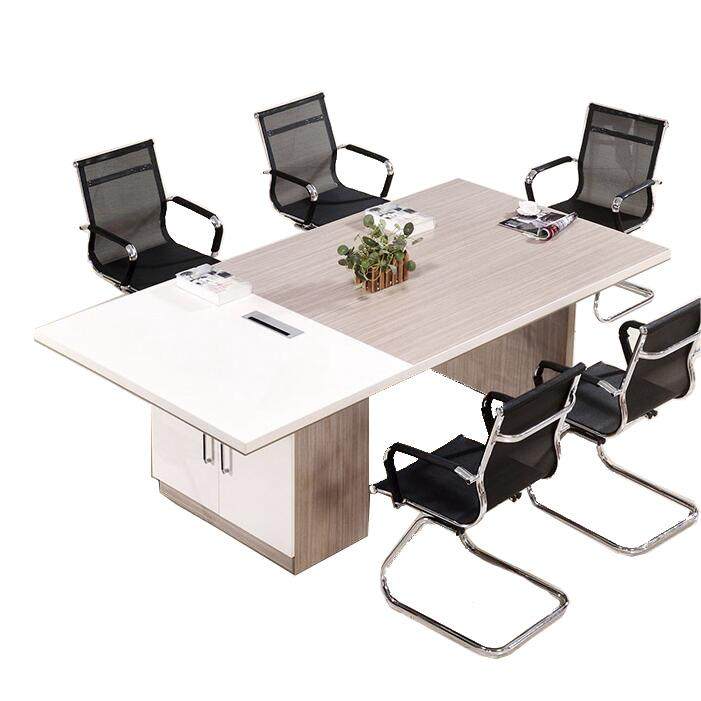 会议桌长简约现办公桌椅组合小型议桌室洽谈会桌无品牌/长条桌子