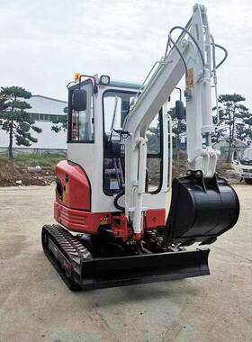 小JIV型带挖掘封小闭驾驶机室微型挖机山地果园室内工程农用挖履