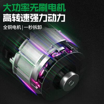 锐电霸锂电无刷动扳手650牛充电冲击扳手09S8汽修架子工扳FSS电风