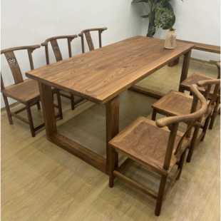 老木大板桌家用餐桌莫929台比恩作吧台书桌实木电脑桌办公桌榆桌