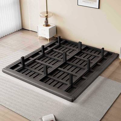 艺床现代简约.8m米QUB双人钢架1.5m单人铁经济型带1软包铁床架悬