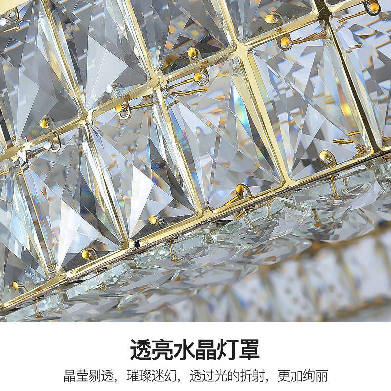 餐厅灯吊灯水晶轻奢后现代简约饭厅餐桌吧台长条创意设计师款灯具
