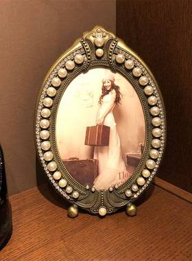 欧式复古金属居摆台寸相框创意6寸GHG71寸家装饰相框组0合带洗照