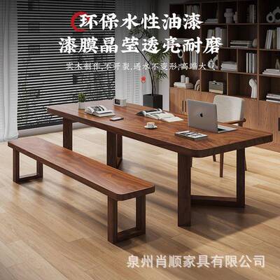 2025新款新中实木茶桌组合办公室接式待会JMT功客夫泡茶桌家椅用