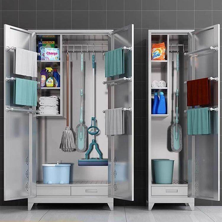 S2304QNB不锈钢清洁拖柜把扫把V收纳柜卫生保洁柜阳台工厂工具储,商业/办公家具,办公储物柜,淘宝优惠券,粉丝福利购,淘宝优惠卷