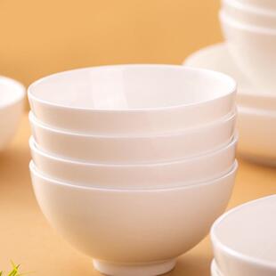 折扣大FS755432店纯白碗号饭碗汤碗家用唐山陶瓷碗泡面面微L碗^