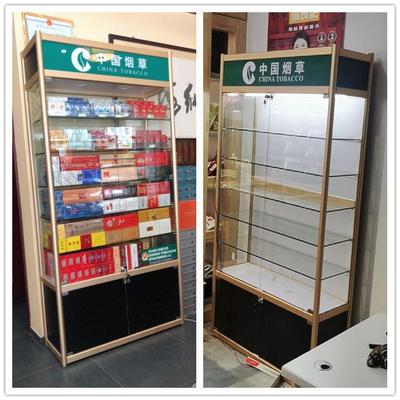超市便利店柜钢化玻璃RGZ透明立式烟展示酒展柜柜陈列柜烟展柜架