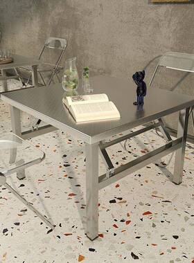 不锈钢折摊叠桌便携式烤桌子户烧外夜摆摊DDB商用市出小方桌简易