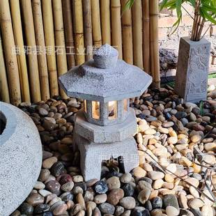 石灯笼花L2002园地灯雕塑件草坪酒店宫日式 青石电石灯笼仿落古中
