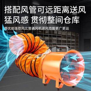 手提轴流风机风220伏移扇动式排风抽风NC鼓机式隧道工业通风设备