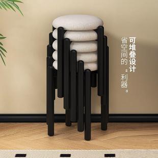 实木化妆凳软橡胶木矮可凳凳家用餐凳圆梳妆凳529高板凳客厅叠包