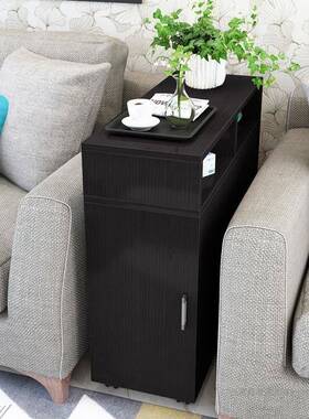 沙发长边柜边几缝隙柜带门移形动角柜收纳柜客厅墙边HVZ夹方缝储