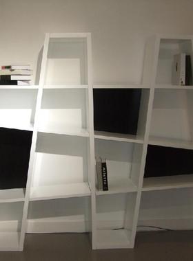 白烤书柜书架PTD异形落地装书漆柜简易置物架书色架隔断柜饰柜