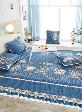 四通用机榻榻米床季盖专用防滑夹棉缝床绗单坑盖炕罩垫EFZ子可洗