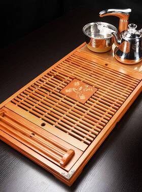 茶盘厂家直销台茶精具套装四合一品实木柯木茶年年有余马到SC040