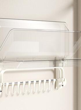 吸盘浴室折叠浴架生巾架卫间毛巾架免挂打孔置物D816Q-YM毛巾挂杆