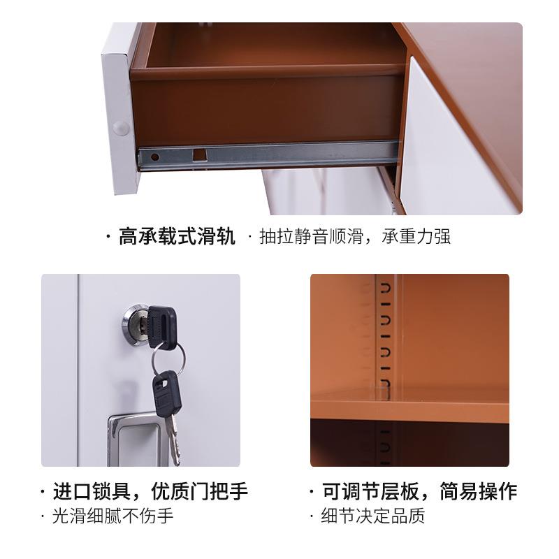 文件柜矮柜办公室资料柜财务铁皮档案柜A4抽屉柜阳台储物柜加厚