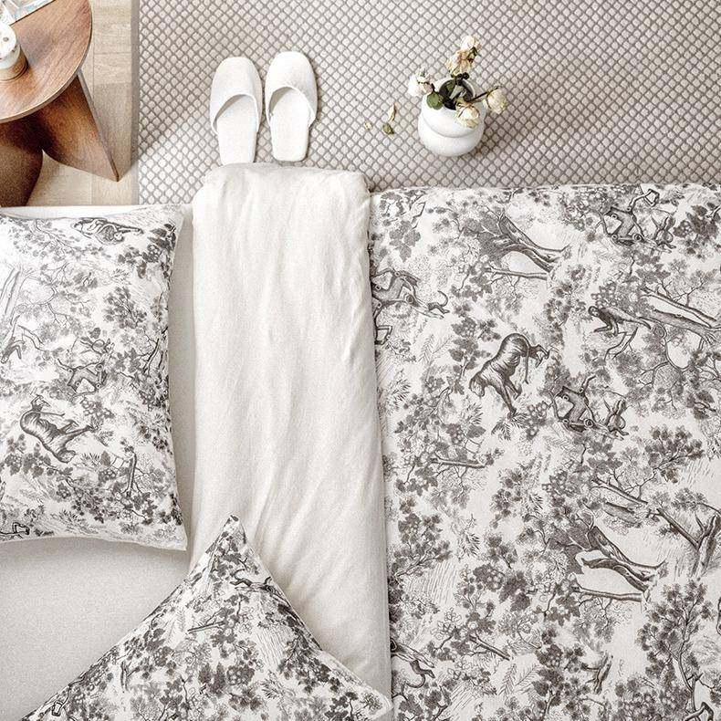 全棉针无品牌/织四件套轻风法式复古A类婴童棉40s紧织奢赛纯棉针