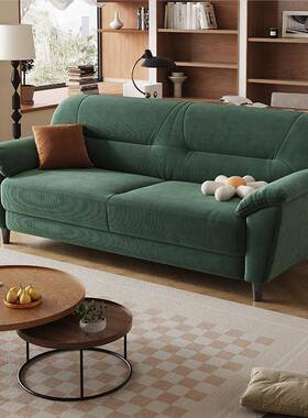 现代简约芯绒沙发客厅小户型直PFS47316公排双人寓卧室网红灯沙发