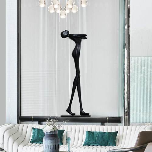 代抽象创现意迎宾人物雕堂塑酒店大楼TZ-90440售处样板间艺术装饰