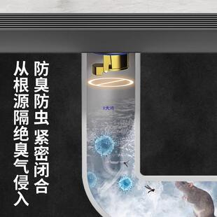 地漏长方条型防臭卫生间钢枪灰色长淋浴不锈加长形全铜芯排下水大