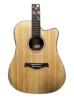 41寸板厂民他谣吉他云杉面单吉JF桶原声guTE308i单tar工指板镶贝