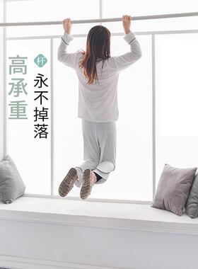 卧室窗帘遮光202整5新款免全打孔安伸缩装杆F9676HHH一套简易小飘