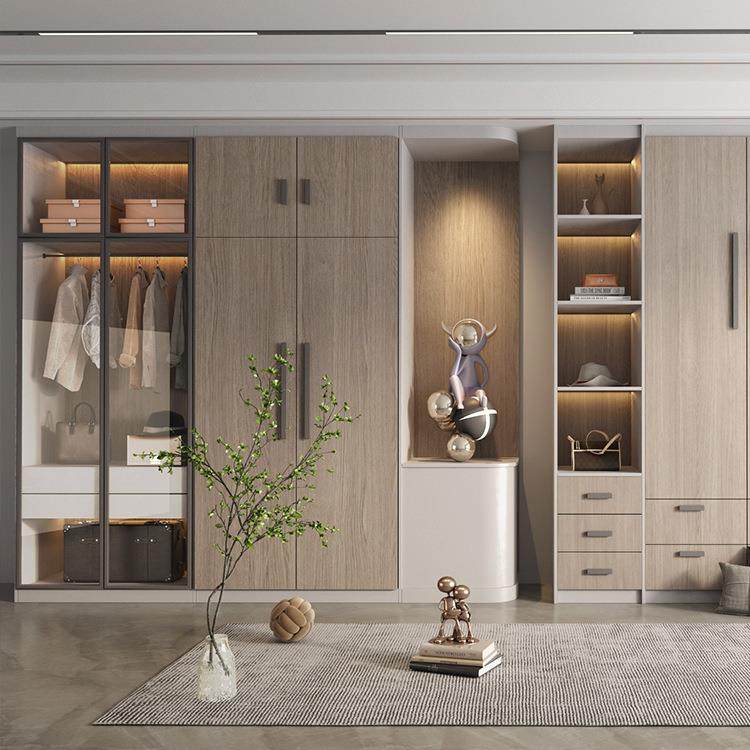 全衣家具全屋铝制衣柜厂工铝整27072401体家具铝合金柜橱柜门开放