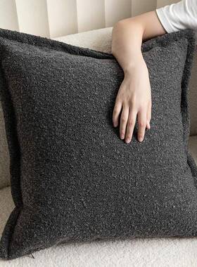 代简约秋冬抱枕套沙发靠客厅色灰YNN色圈圈绒大现靠枕白样板间床